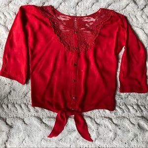 Charlotte Russe // Red Orange Top